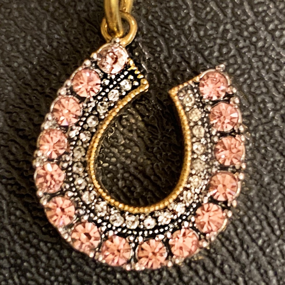 Juicy Couture Pink Crystal Horseshoe Charm
